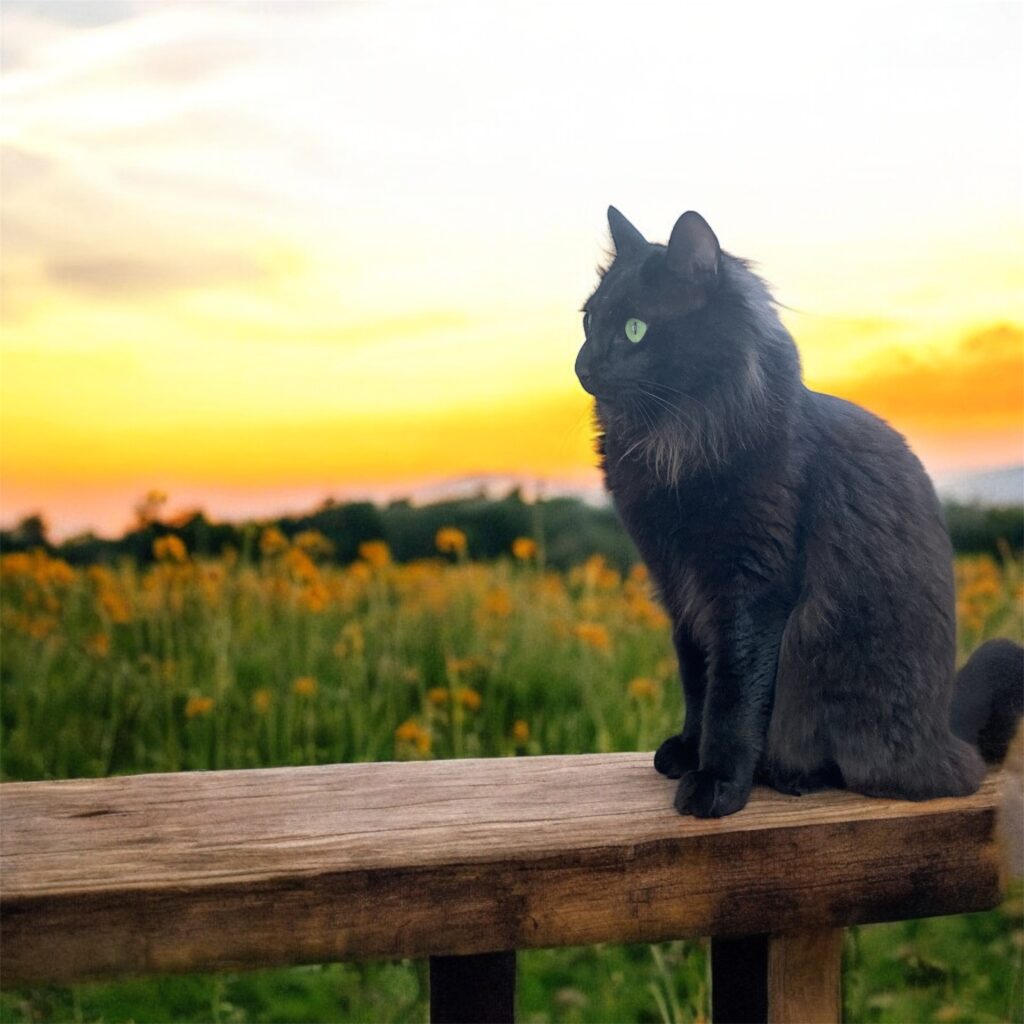 長毛黒猫　ミヤ　4歳